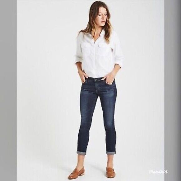 Ag Adriano Goldschmied The Pima Cigarette Roll-Up Jeans Women Size 26 - Picture 1 of 14